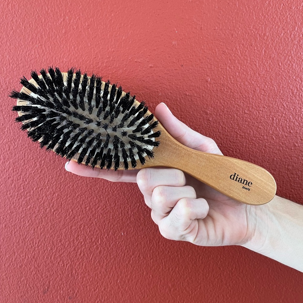 2 in 1 Wooden Hair Brush with Black Bristles